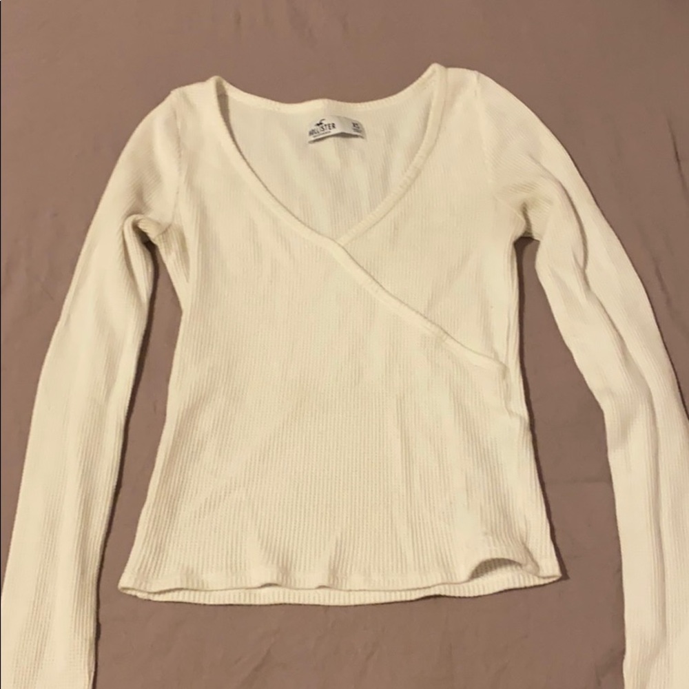Hollister long sleeve cross front top